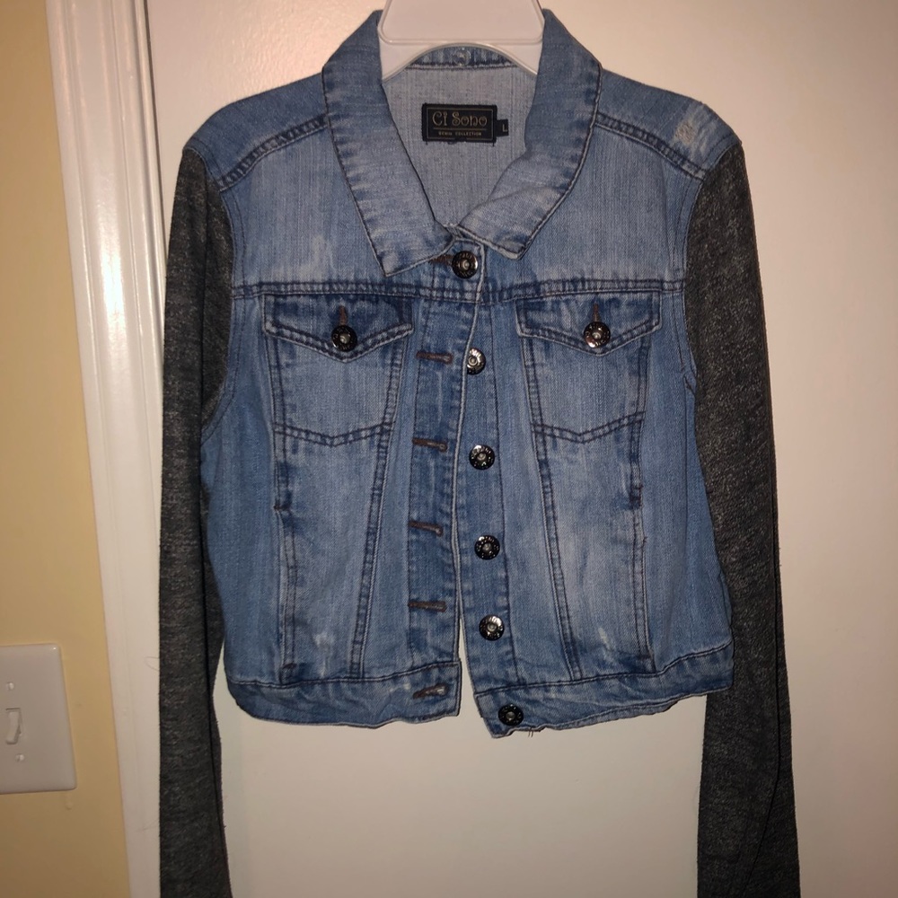 Cropped jean jacket
